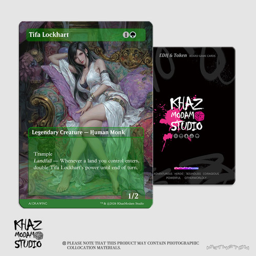 万智牌MTG蒂法洛克哈特Tifa Lockhart自制代卡代牌Token异画现货