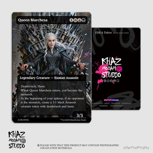 万智牌MTG玛切莎女王Queen Marchesa自制代卡代牌Token异画现货