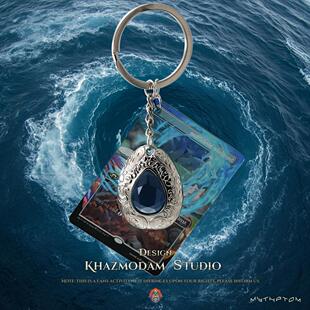 万智牌MTG蓝宝石奖章项链卡牌亚克力钥匙扣金属吊饰桌游道具饰品