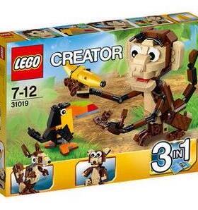 乐高LEGO 创意拼砌系列百变三合一 顽皮的猴子31019智力拼接玩具