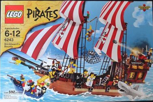 收藏乐高LEGO 海盗系列 6243黑胡子恩惠号海盗船儿童智力玩具