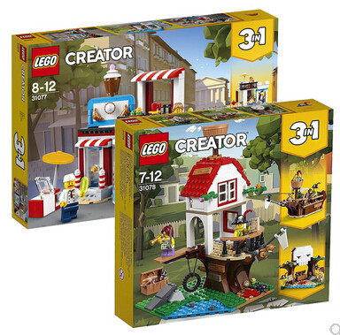 乐高lego 甜蜜惊喜31077树屋宝藏31078创意系列儿童智力玩具2019