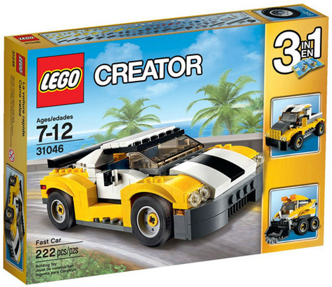 乐高 LEGO 31046 创意百变三合一 黄色跑车2016款 儿童智力玩具