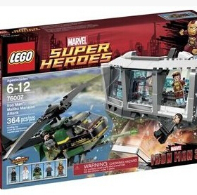 乐高LEGO 超级英雄钢铁侠3之马里布大厦袭击76007收藏儿童智力