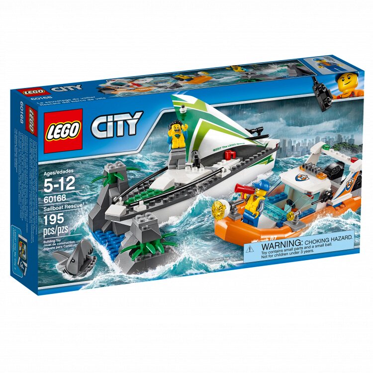 乐高LEGO 城市系列City 帆船救援 60168智力2017款儿童玩具