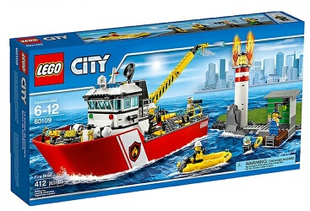 乐高积木玩具LEGO 城市系列 60109消防船 2016款儿童智力玩具