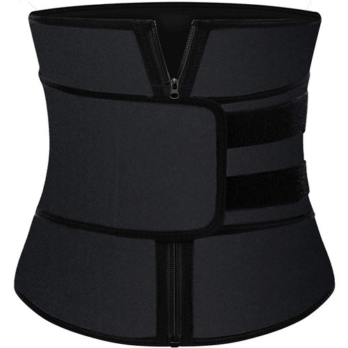 暴汗束腰带加肥加宽收腹拉链款