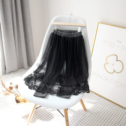 18秋韩国annica story艾尼卡磨毛纱纱长裙儿童裙裤打底裤an32168