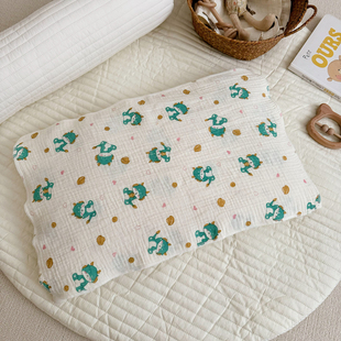 新生婴儿纱布拍嗝巾长款宝宝洗脸洗澡毛巾全棉a类盖肚子四季通用