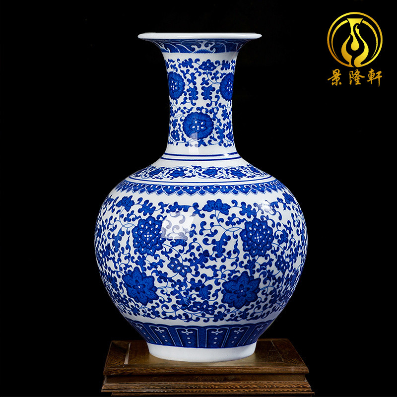 景德镇仿古酒柜装饰品青花瓷花瓶