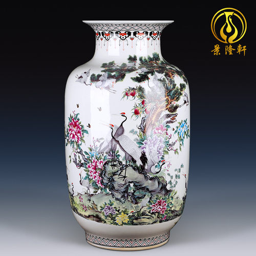 景德镇陶瓷器粉彩仿古大花瓶落地