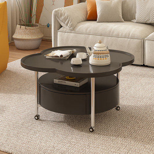 中古风可移动茶几客厅2025新款家用高级感沙发边几小户型阳台茶桌