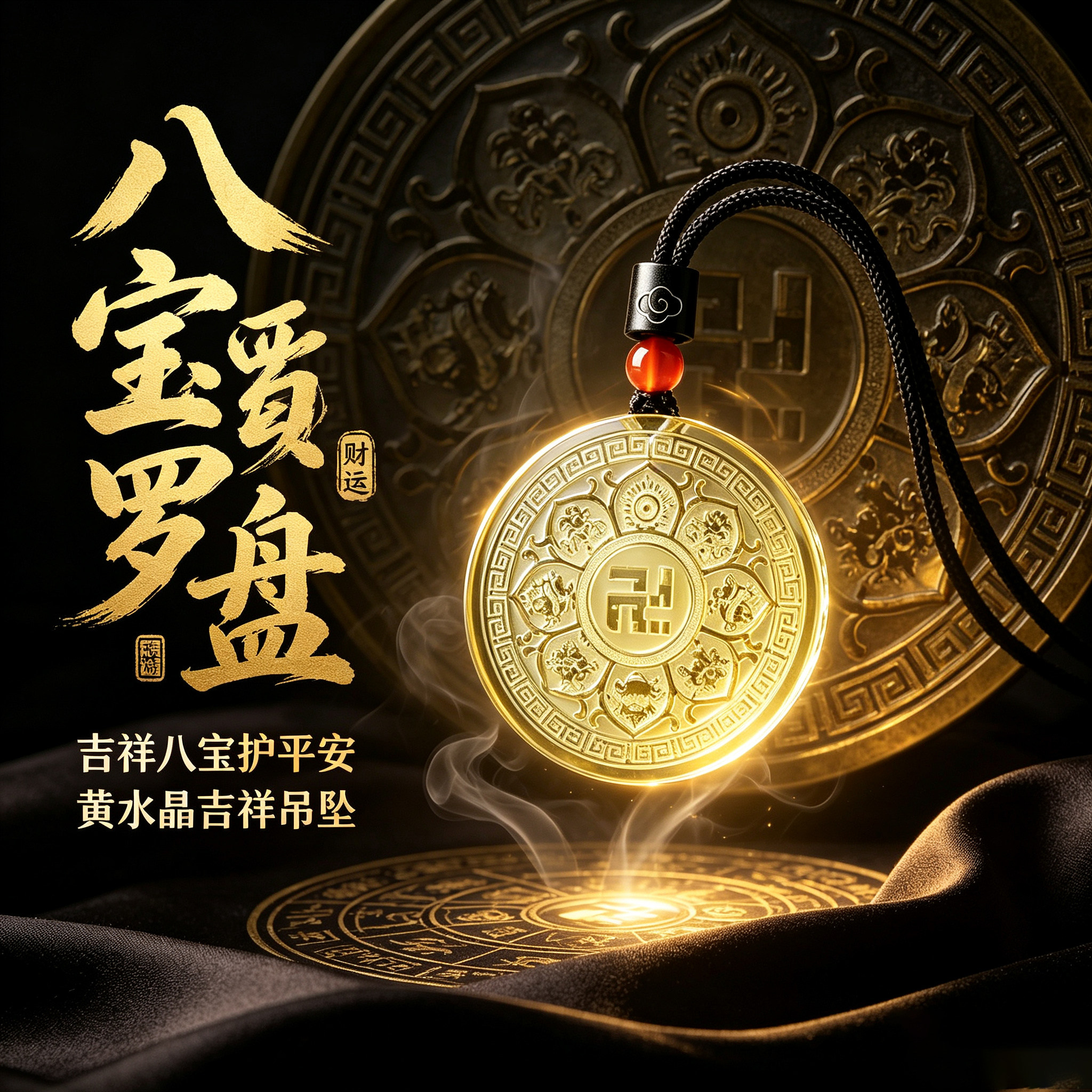 双面浮雕工艺招财进宝平安