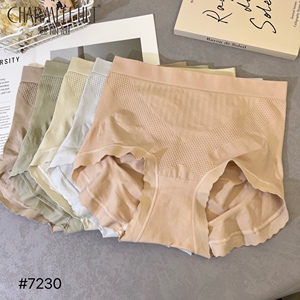 魅丽翘内裤女7230中高腰无缝裸感微收小肚不卡档三角裤抑菌透气档