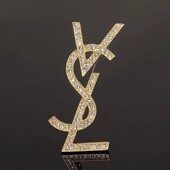 别针高端精致时尚 V字母胸针高级感轻奢女款 毛衣大衣西装 小众配饰