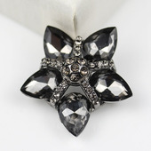 高档皮草袖 扣水滴玻璃钻水钻纽扣貂皮大衣领口装 饰扣子女衣服配件