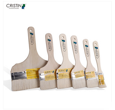 德国克里斯汀羊毛刷 木质手柄1234568寸羊毛刷 优质油漆涂料刷子