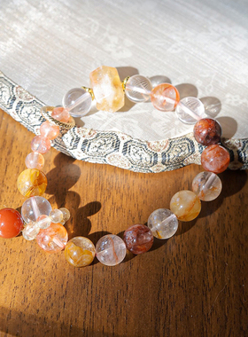 焰莲金瞳胶花黄塔晶弹力可调节