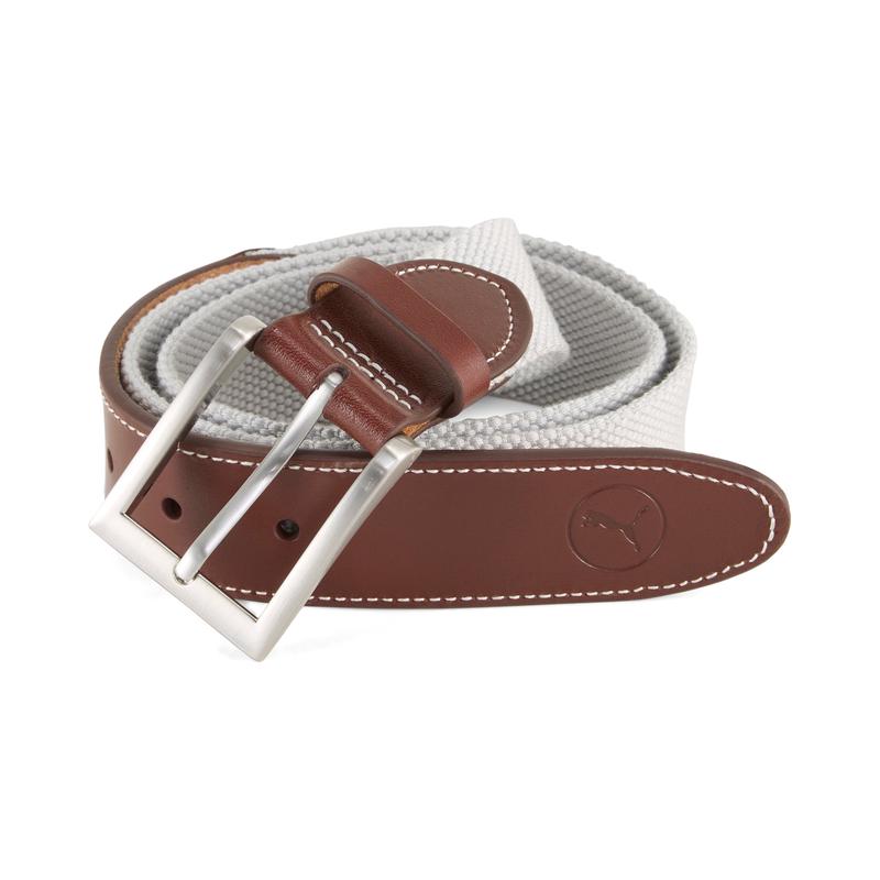 代购Puma彪马男士腰带束腰装饰帆布皮革商务休闲皮带爆款简约