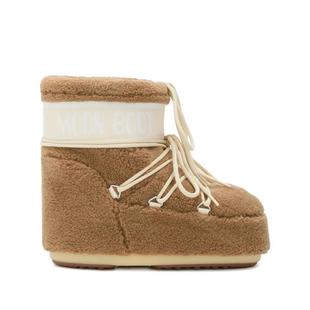 代购 BOOT女士雪地靴保暖防滑轻便舒适毛绒面料系带设计厚底 MOON