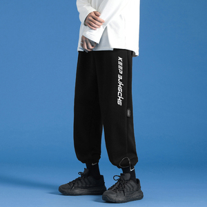 204-K25-P45 蓝墙运动裤男宽松束脚休闲潮裤子炸街篮球紫色卫裤图片