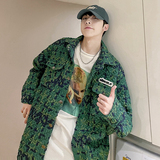 204-JK49-P75小香风外套男春秋夏高级感男装红色美式翻领夹克，男装夹克，星座204