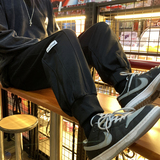 204-K1864-P45卫裤男简约拼接休闲裤子男薄款日系宽松束脚运动裤，男装休闲裤，星座204