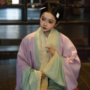 【曲裾 倩籽】京渝堂旗下【归簋堂】西汉楚服单层提花纹男女同款