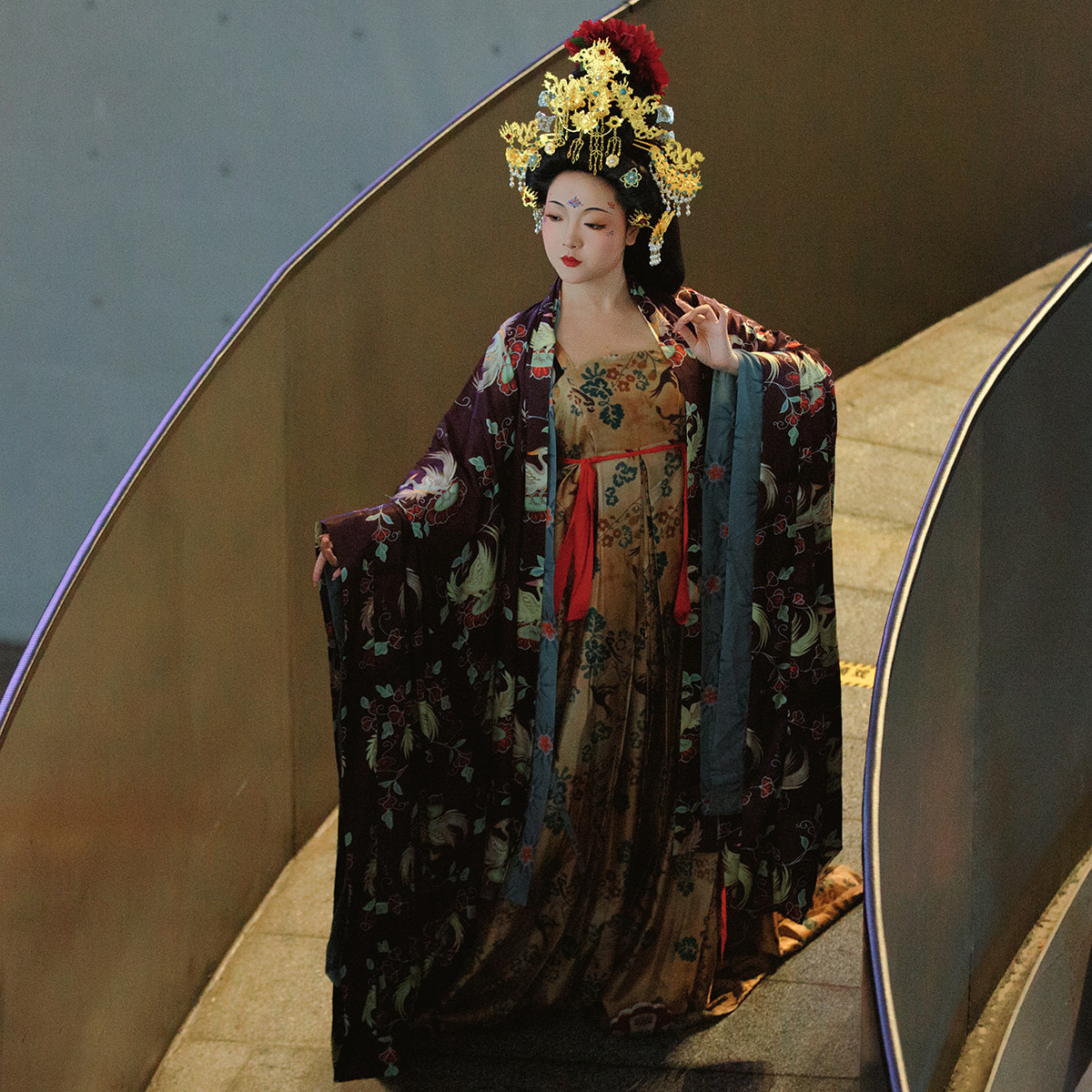 【供养人 令慈】京渝堂唐本俑汤圆姐姐大码汉服 大袖抹胸裙三件套