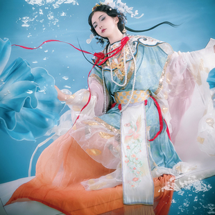 【水蓝-月神】京渝堂旗下神仙服系列晋渝堂萌色12美印花9件大全套