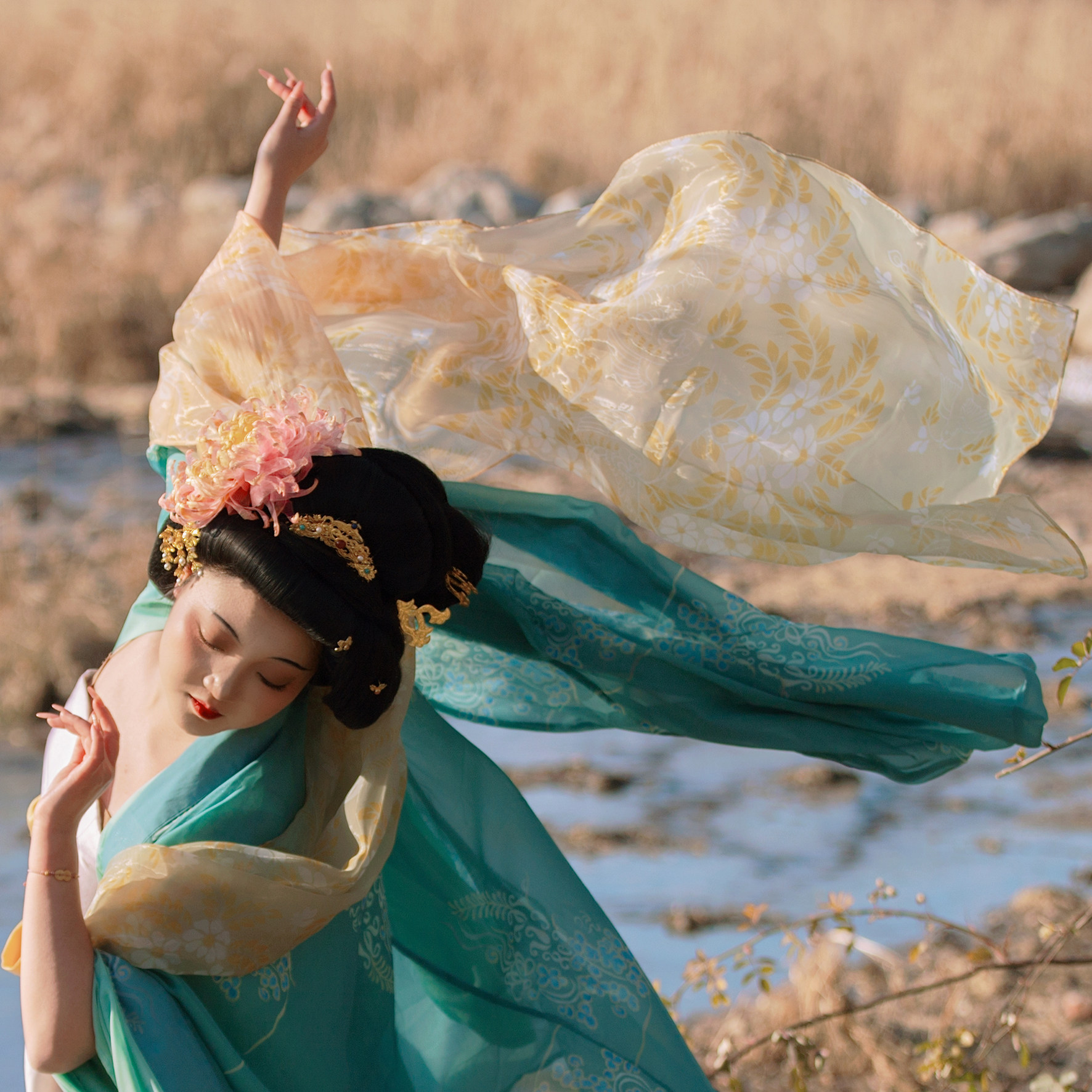 【礼衣华夏7国赛同款】京渝堂旗下唐本俑唐制汉服印花配件-披帛