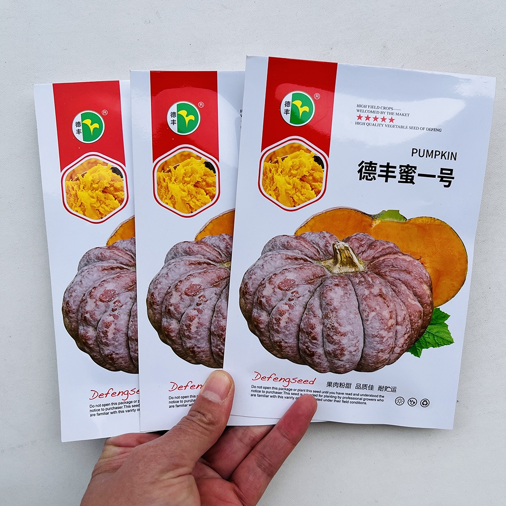 德丰蜜一号南瓜种子 春秋扁圆形有棱沟肉质粉甜老窝瓜种籽孑正品