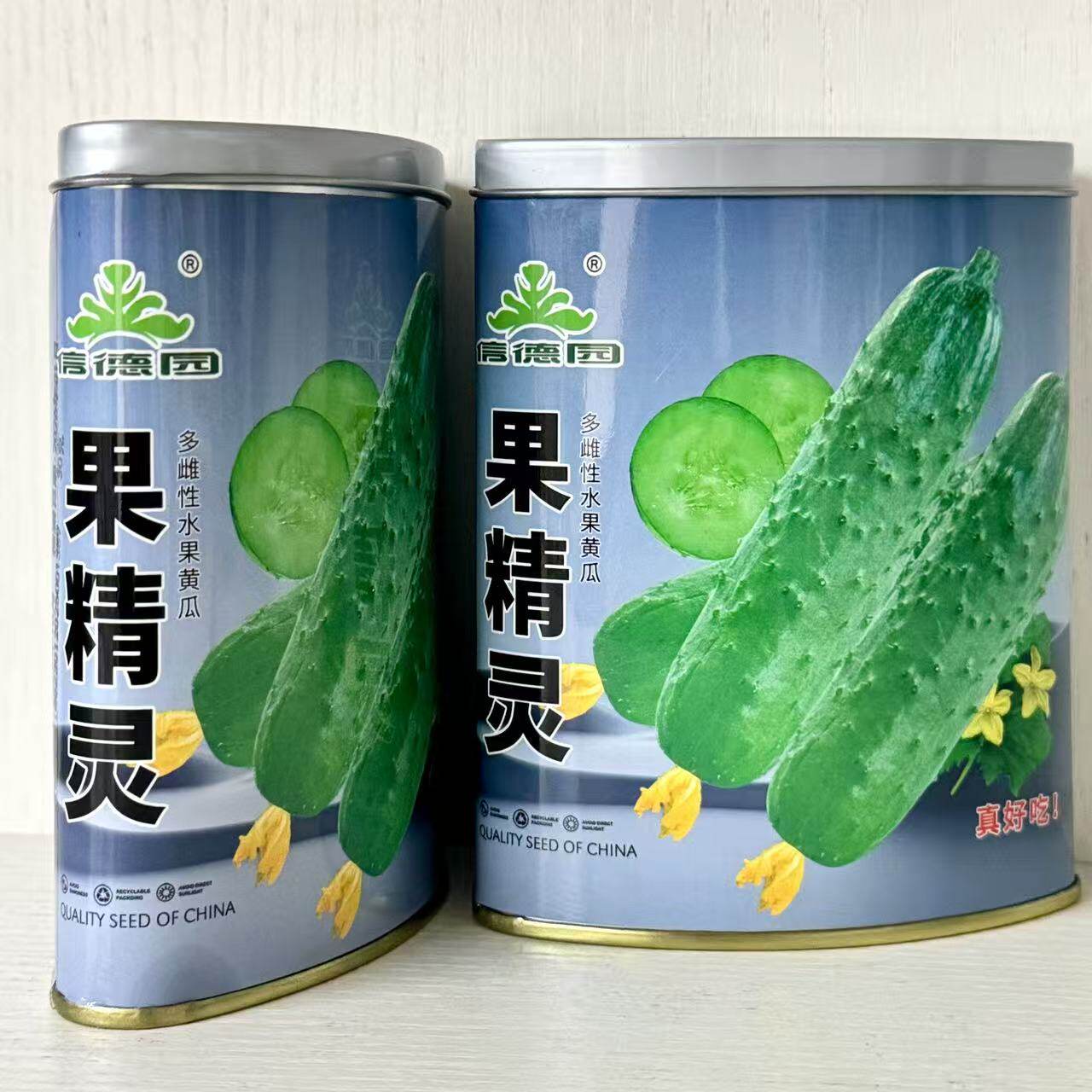 果精灵多雌性水果黄瓜种子杂交短棒型瓜色浅绿坐果多口感好春秋播