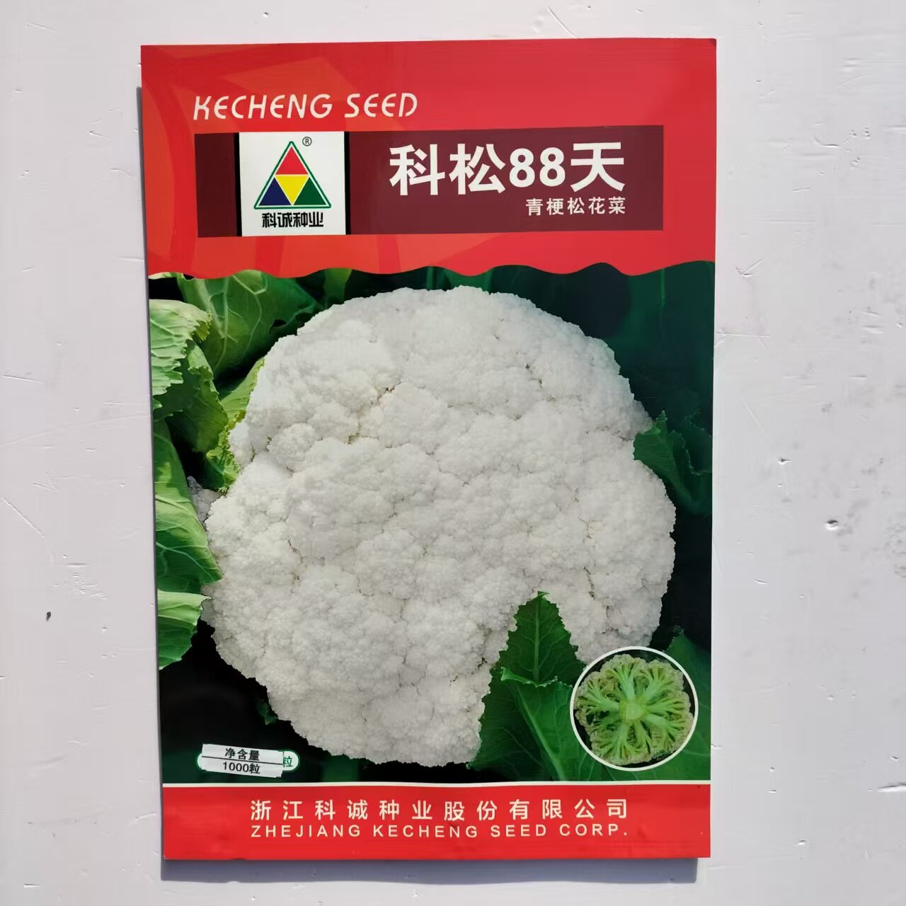 科松88天青梗松花菜种籽高产早熟耐热春秋绿梗花椰菜花菜种子