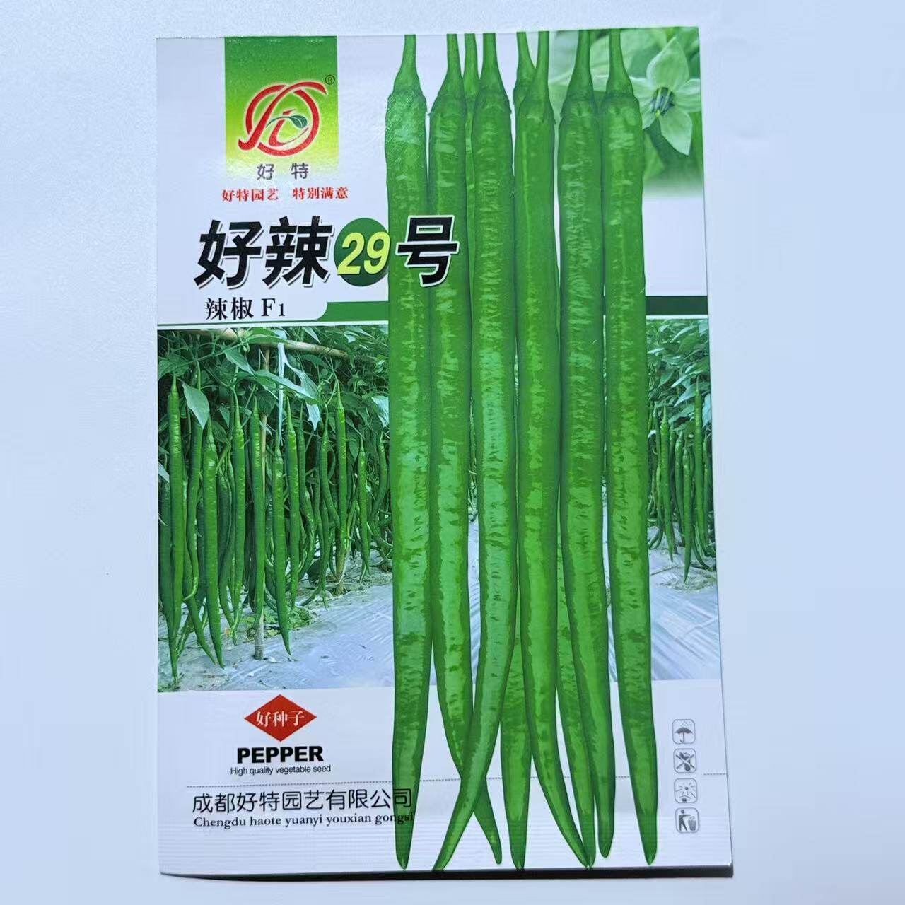 四川好特好辣29号粗长线椒种子杂交中辣皮薄肉嫩椒形顺直产量高