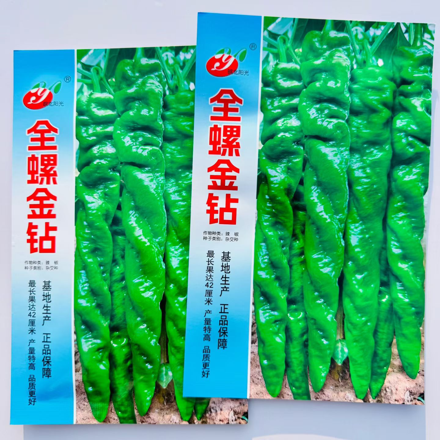 全螺金钻中早熟全螺麻面螺丝椒种子无限生长型果绿顺直质脆嫩香辣