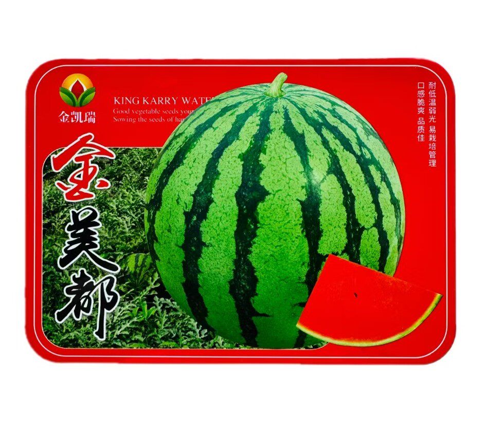 正宗金美都罐装西瓜种子金凯瑞正品薄皮超甜中早熟美都西瓜农科院
