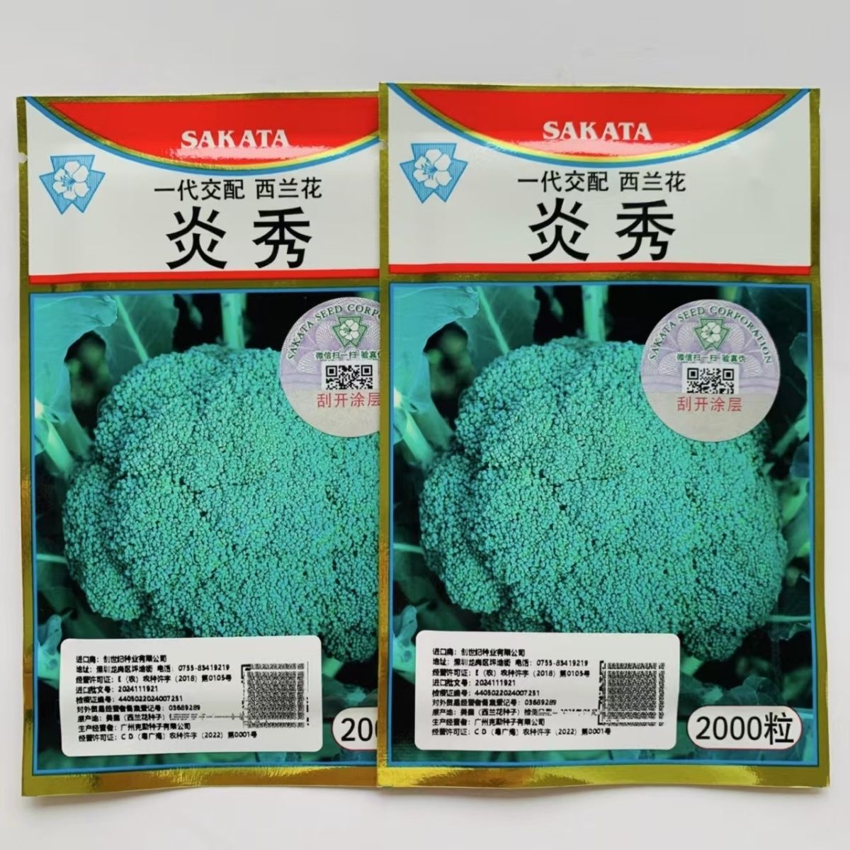 【炎秀】日本坂田中熟耐热青花菜绿花菜西蓝花西兰花种子/2000粒