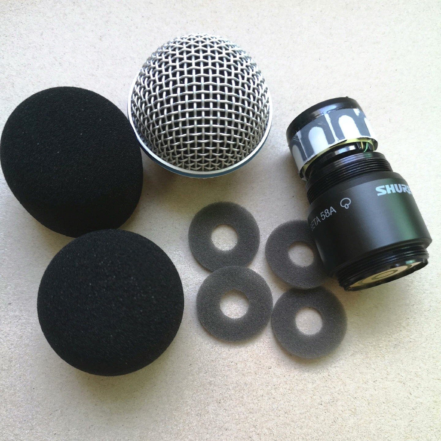 SM58BETA58A通用黑色麦咪芯海绵