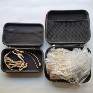 无线腰包发射器头戴耳麦领夹麦手持麦线话筒便携包收纳盒子收纳包