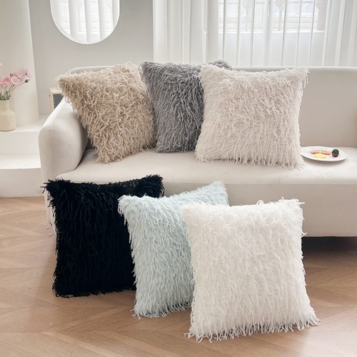 长羽毛绒客厅沙发抱枕靠垫