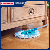 利快进口leifheit利菲圆形拖把头地拖布墩布双纤维拖布拖把替换布