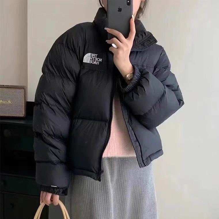 黑色短款美式羽绒服女冬白鸭绒新款女款韩版时尚洋气面包服外套潮