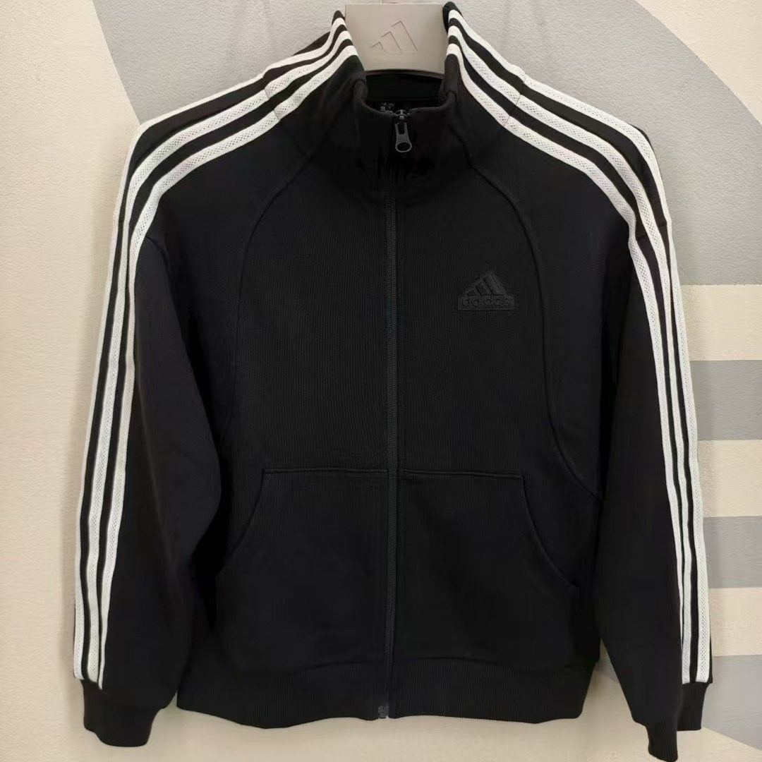 正品adidas阿迪达斯女子运动休闲长袖夹克外套套装JN0759