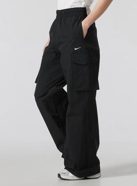 正品耐克NIKE黑色休闲宽松工装裤宽松运动裤工装休闲裤HM6977-010