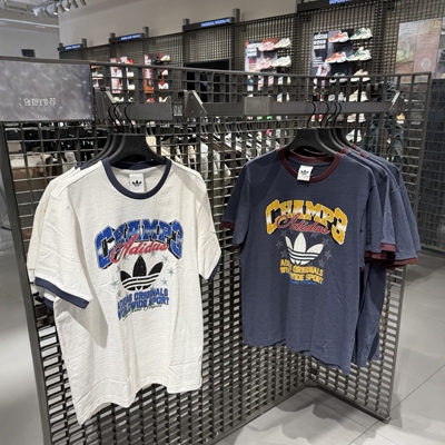 正品ADIDAS阿迪达斯男子运动休闲复古宽松上衣短袖T恤LE7355 7356