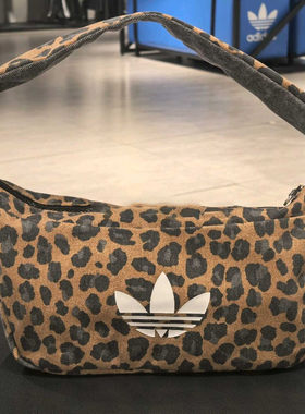 正品adidas阿迪达斯女子豹纹单肩包手提包挎包女包JX3198