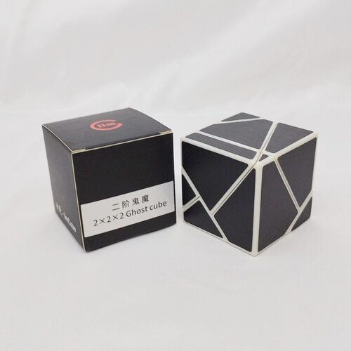 方是lim二阶鬼魔方2x2 ghost cube白色底 益智减压魔方玩具