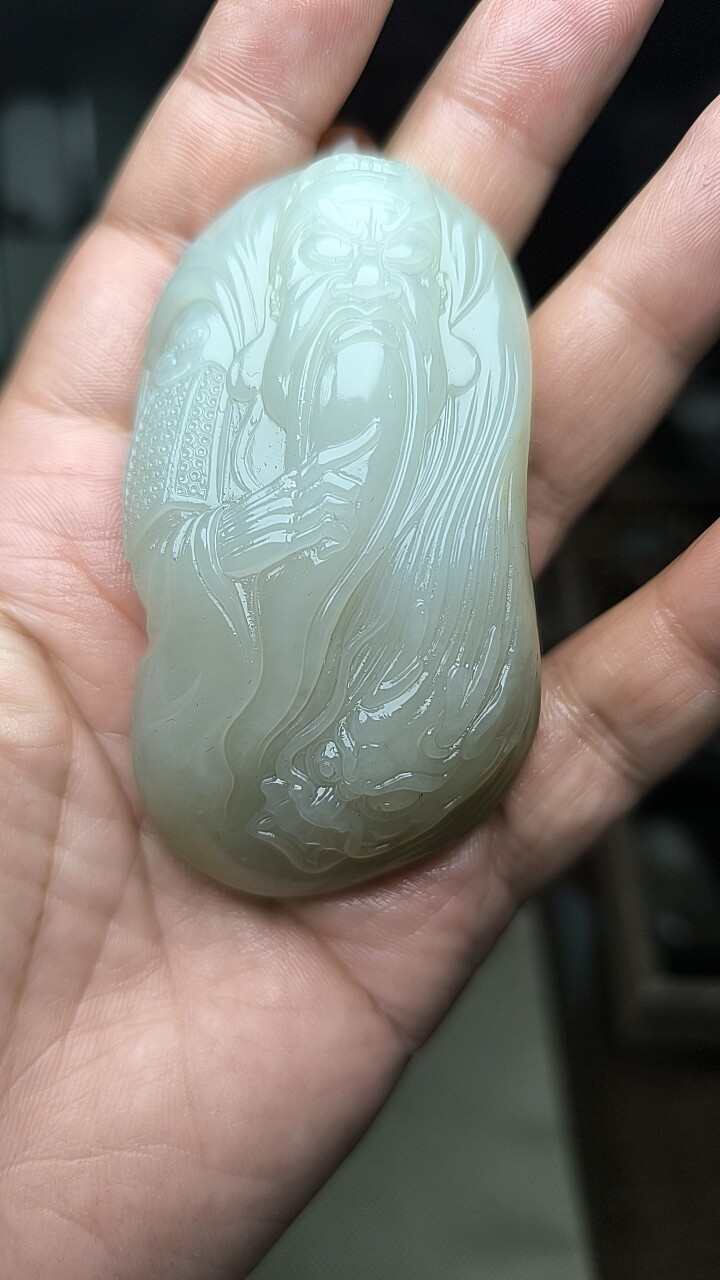 天然和田玉籽料原石独籽白玉关公白玉