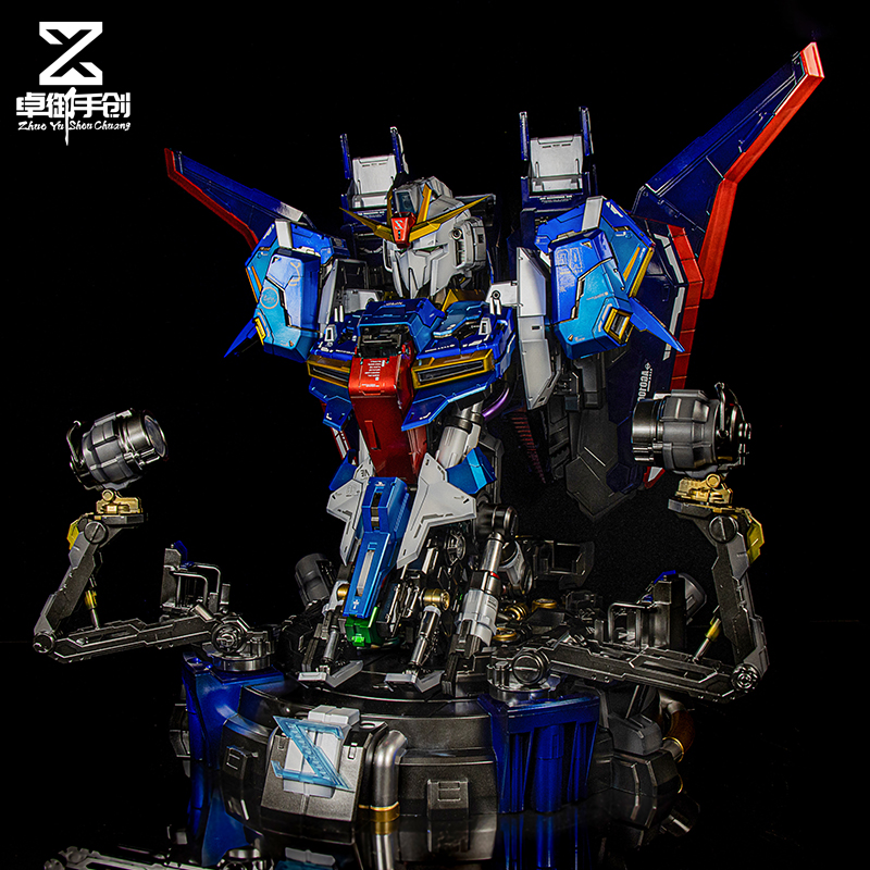 亿辉1/35 Z高达胸像高达 伪电镀阴影 地台分色喷涂上色 代工 加工
